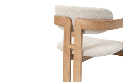 Chaise de Salle à Manger en Bois de Frêne Naturel CAMILLE Beige - 56 x 52 cm ROUSSEAU
