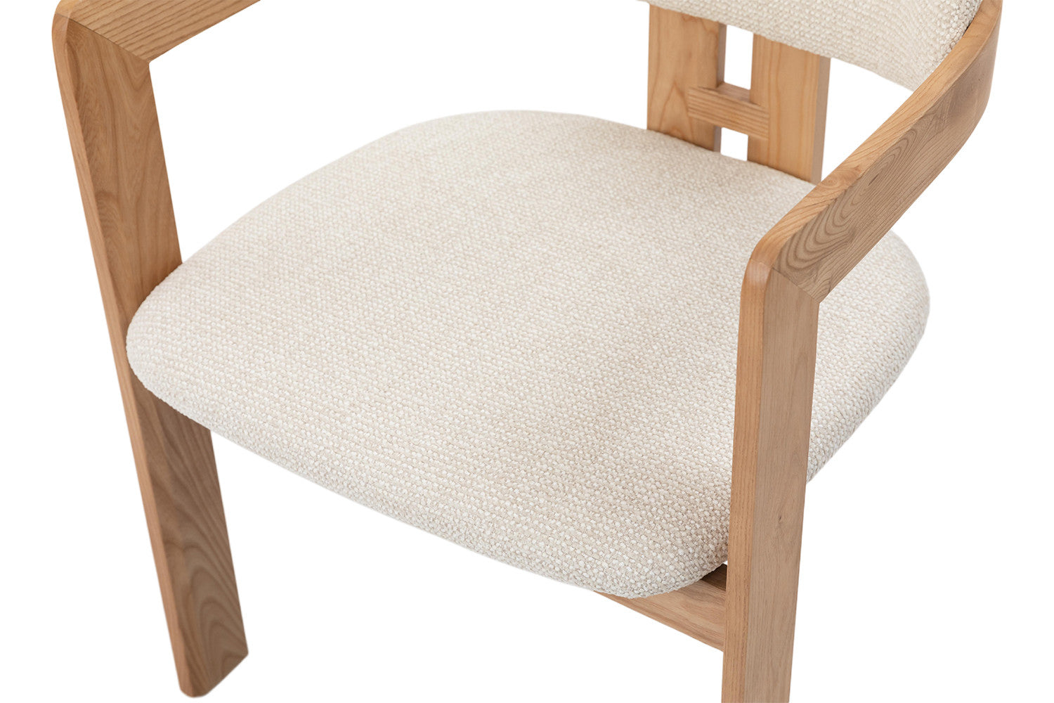 Chaise de Salle à Manger en Bois de Frêne Naturel CAMILLE Beige - 56 x 52 cm ROUSSEAU