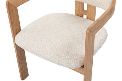 Chaise de Salle à Manger en Bois de Frêne Naturel CAMILLE Beige - 56 x 52 cm ROUSSEAU