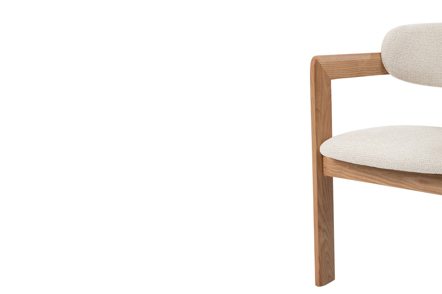Chaise de Salle à Manger en Bois de Frêne Naturel CAMILLE Beige - 56 x 52 cm ROUSSEAU