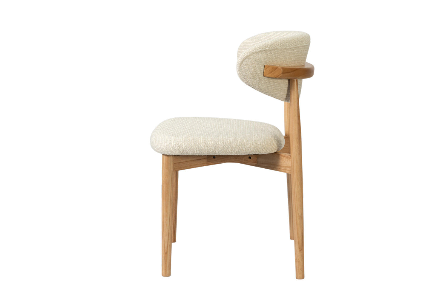 Chaise de Salle à Manger en Bois de Frêne Naturel CLARA Beige - 50 x 56 cm ROUSSEAU