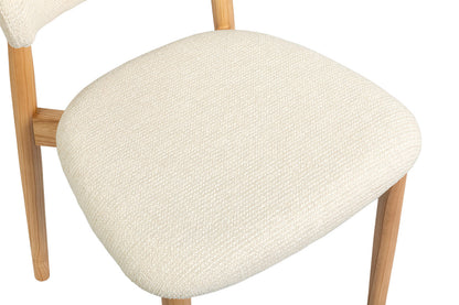 Chaise de Salle à Manger en Bois de Frêne Naturel CLARA Beige - 50 x 56 cm ROUSSEAU