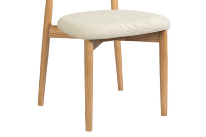 Chaise de Salle à Manger en Bois de Frêne Naturel CLARA Beige - 50 x 56 cm ROUSSEAU