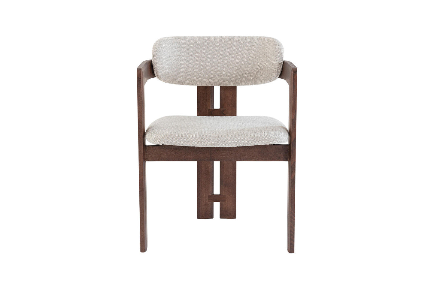 Chaise de Salle à Manger en Bois de Frêne et Noyer CAMILLE Beige - 56 x 52 cm ROUSSEAU