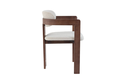 Chaise de Salle à Manger en Bois de Frêne et Noyer CAMILLE Beige - 56 x 52 cm ROUSSEAU