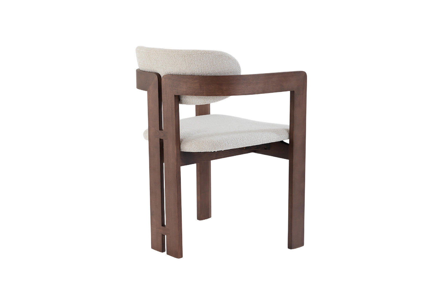 Chaise de Salle à Manger en Bois de Frêne et Noyer CAMILLE Beige - 56 x 52 cm ROUSSEAU