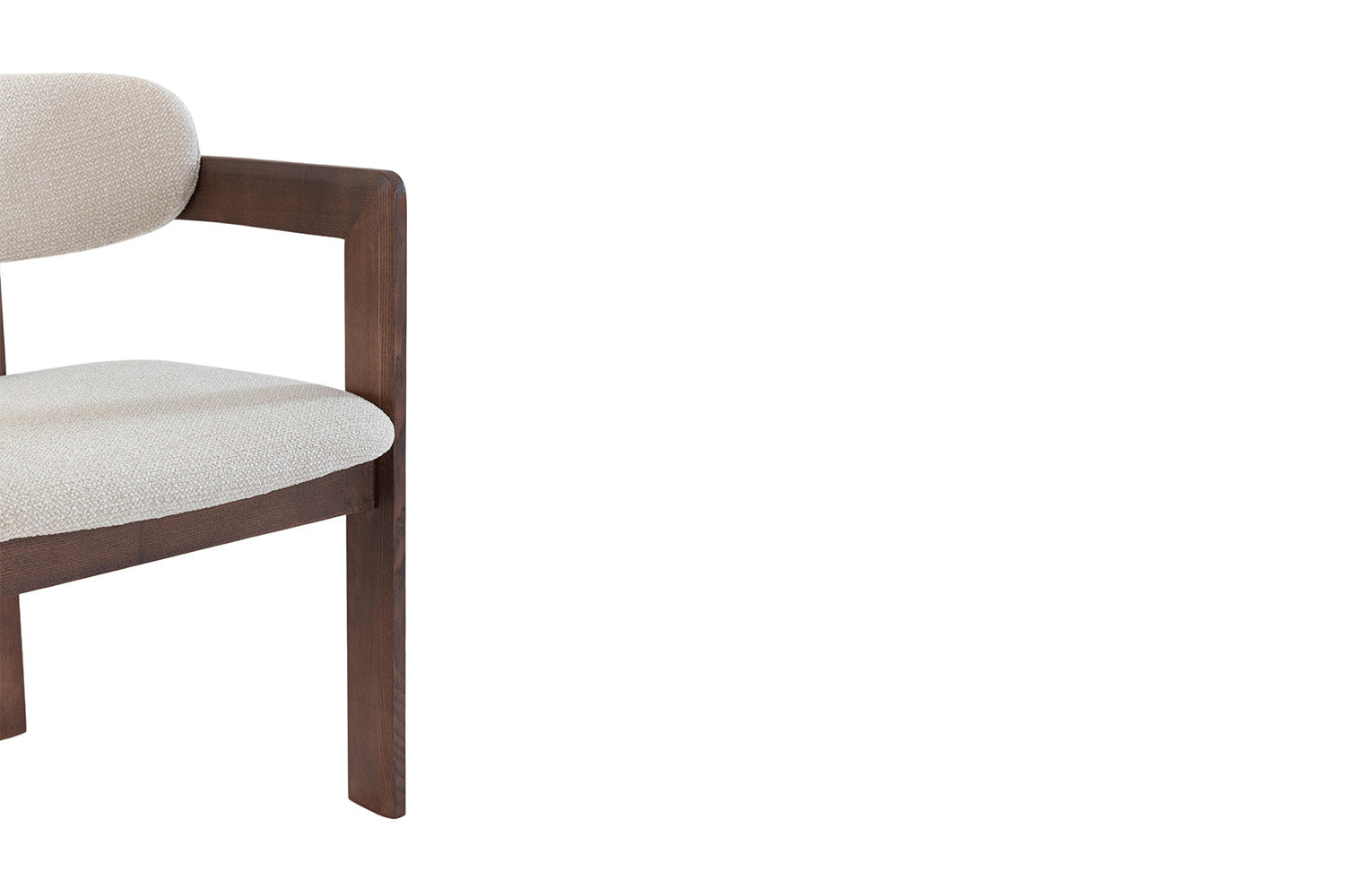 Chaise de Salle à Manger en Bois de Frêne et Noyer CAMILLE Beige - 56 x 52 cm ROUSSEAU