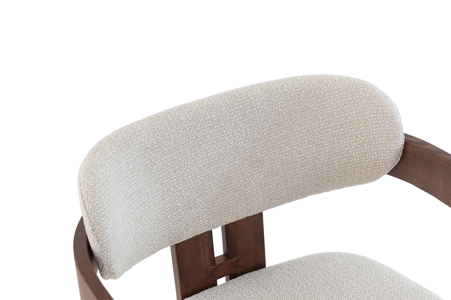 Chaise de Salle à Manger en Bois de Frêne et Noyer CAMILLE Beige - 56 x 52 cm ROUSSEAU