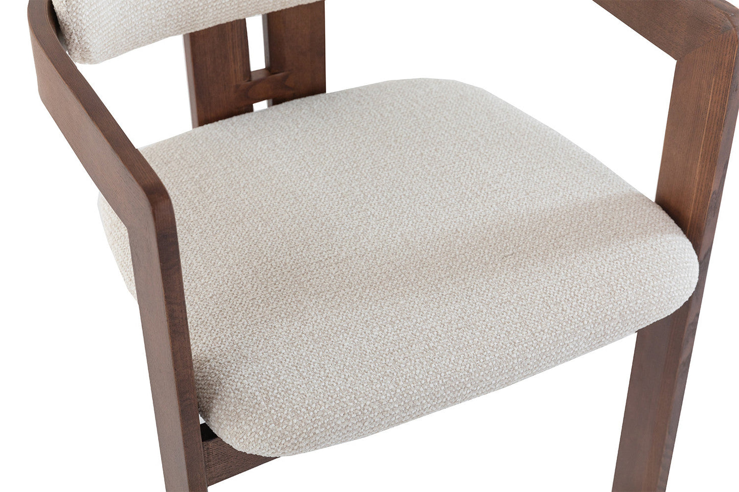 Chaise de Salle à Manger en Bois de Frêne et Noyer CAMILLE Beige - 56 x 52 cm ROUSSEAU