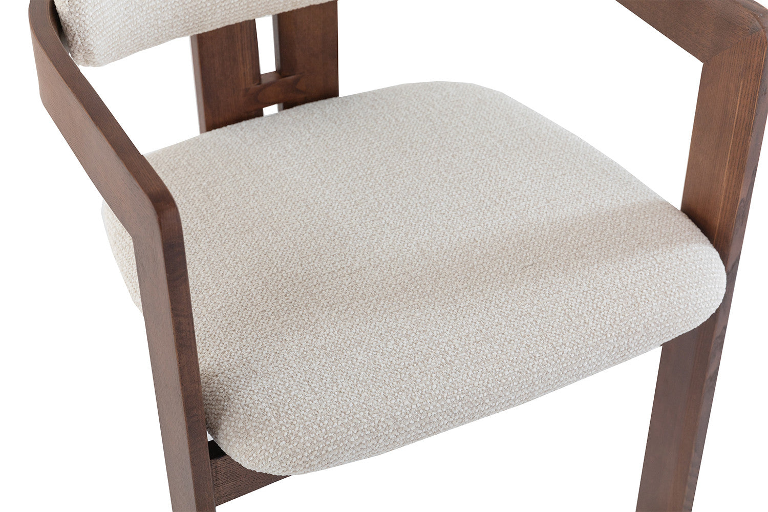 Chaise de Salle à Manger en Bois de Frêne et Noyer CAMILLE Beige - 56 x 52 cm ROUSSEAU