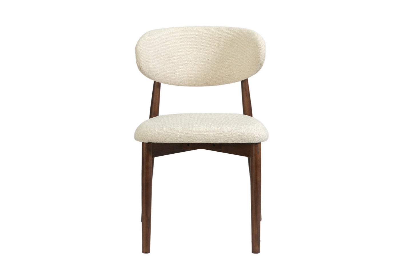 Chaise de Salle à Manger en Bois de Frêne et Noyer CLARA Beige - 50 x 56 cm ROUSSEAU