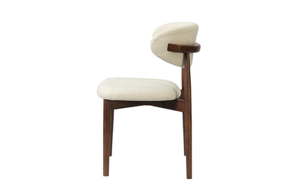 Chaise de Salle à Manger en Bois de Frêne et Noyer CLARA Beige - 50 x 56 cm ROUSSEAU