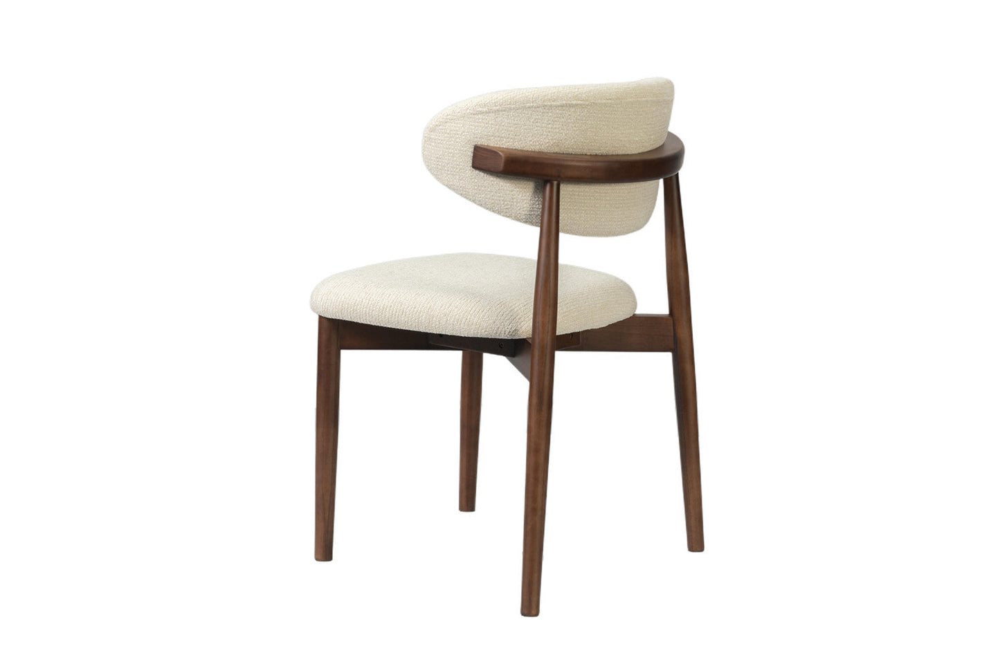 Chaise de Salle à Manger en Bois de Frêne et Noyer CLARA Beige - 50 x 56 cm ROUSSEAU