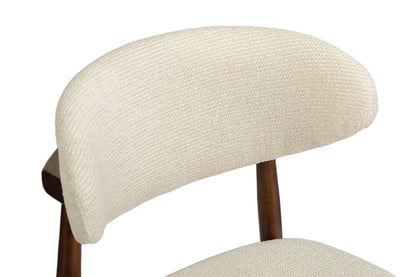 Chaise de Salle à Manger en Bois de Frêne et Noyer CLARA Beige - 50 x 56 cm ROUSSEAU