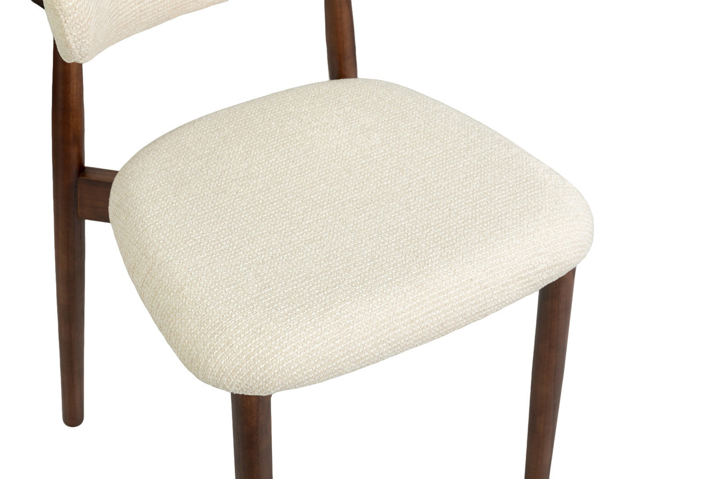 Chaise de Salle à Manger en Bois de Frêne et Noyer CLARA Beige - 50 x 56 cm ROUSSEAU