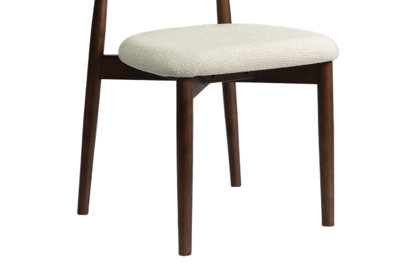 Chaise de Salle à Manger en Bois de Frêne et Noyer CLARA Beige - 50 x 56 cm ROUSSEAU