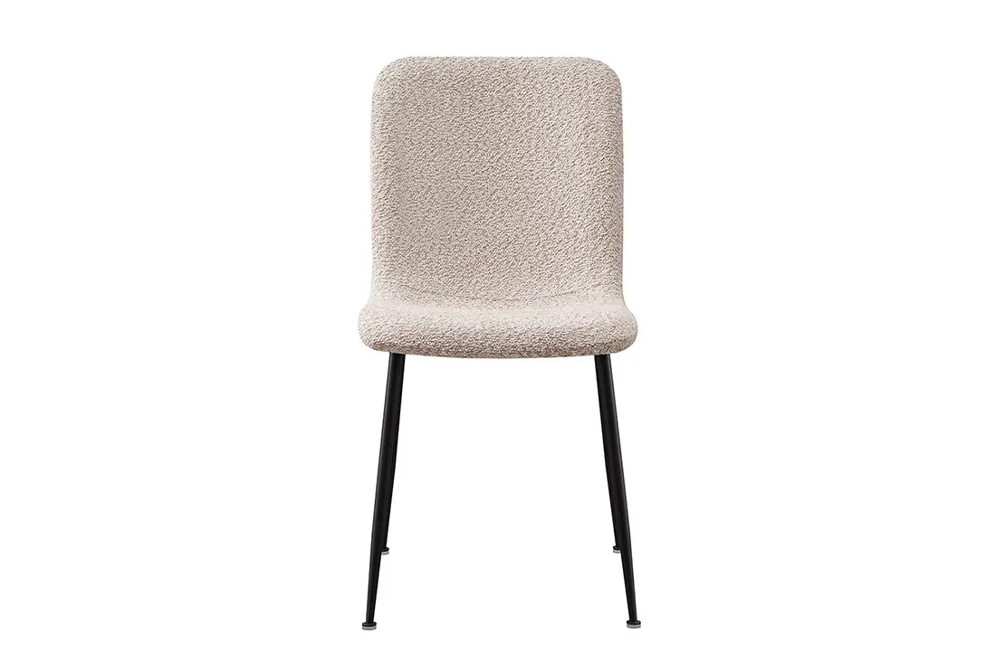 Chaise de salle à manger ALICYA en Tissu Bouclé Beige - 42 x 57 cm ROUSSEAU