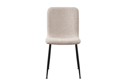 Chaise de salle à manger ALICYA en Tissu Bouclé Beige - 42 x 57 cm ROUSSEAU