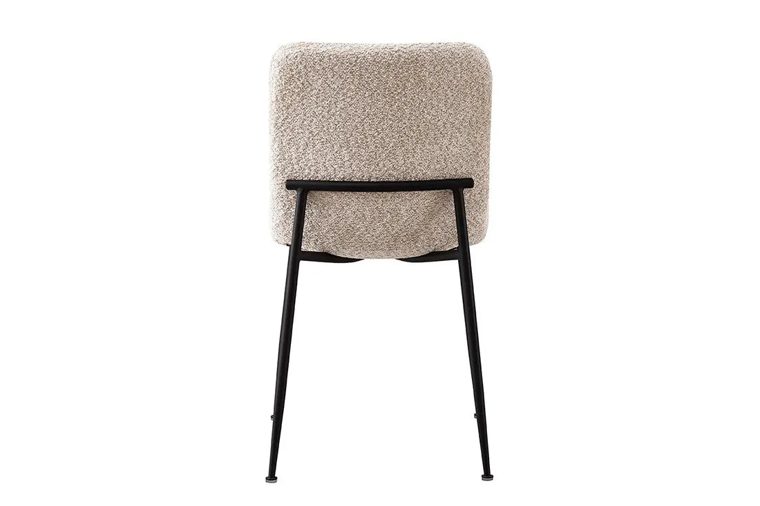 Chaise de salle à manger ALICYA en Tissu Bouclé Beige - 42 x 57 cm ROUSSEAU