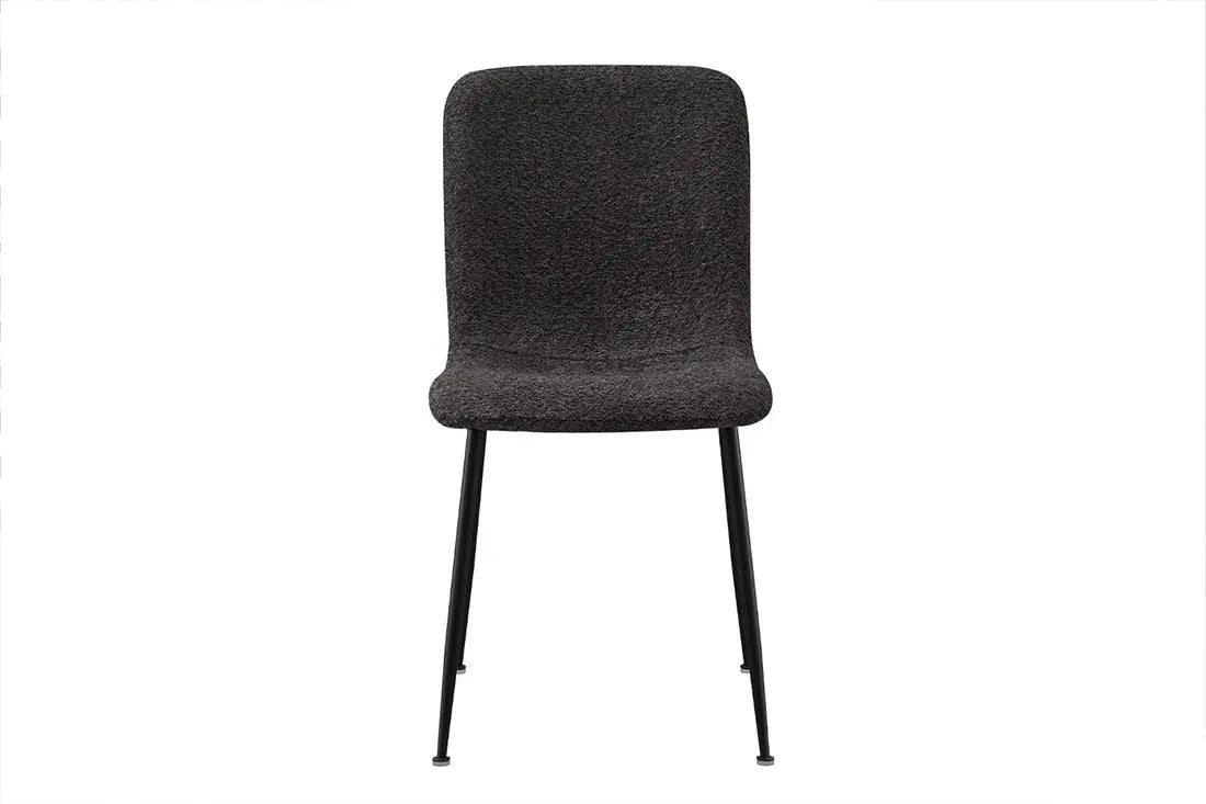 Chaise de salle à manger ALICYA en Tissu Bouclé Gris - 42 x 57 cm ROUSSEAU