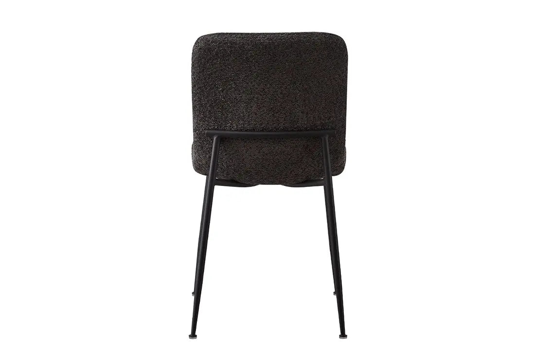 Chaise de salle à manger ALICYA en Tissu Bouclé Gris - 42 x 57 cm ROUSSEAU