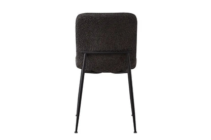 Chaise de salle à manger ALICYA en Tissu Bouclé Gris - 42 x 57 cm ROUSSEAU