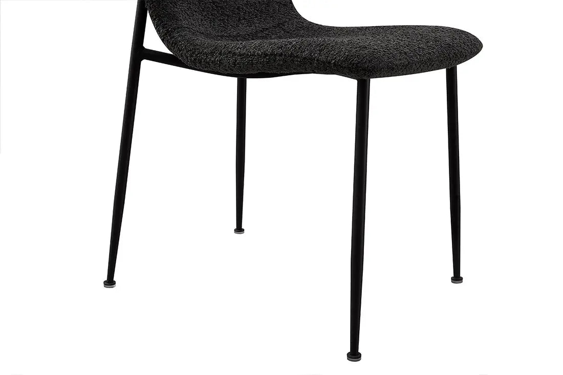 Chaise de salle à manger ALICYA en Tissu Bouclé Gris - 42 x 57 cm ROUSSEAU
