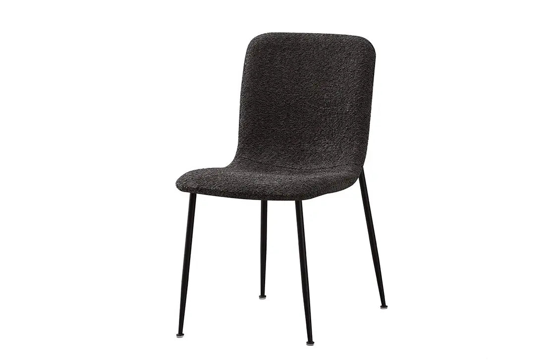 Chaise de salle à manger ALICYA en Tissu Bouclé Gris - 42 x 57 cm ROUSSEAU