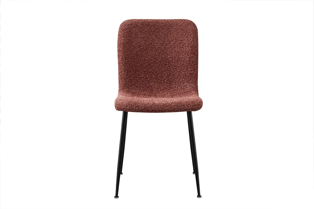 Chaise de salle à manger ALICYA en Tissu Bouclé Rose - 42 x 57 cm ROUSSEAU