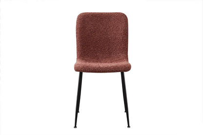 Chaise de salle à manger ALICYA en Tissu Bouclé Rose - 42 x 57 cm ROUSSEAU