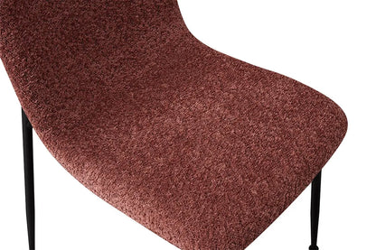 Chaise de salle à manger ALICYA en Tissu Bouclé Rose - 42 x 57 cm ROUSSEAU