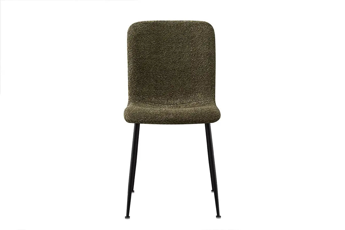Chaise de salle à manger ALICYA en Tissu Bouclé Vert - 42 x 57 cm ROUSSEAU