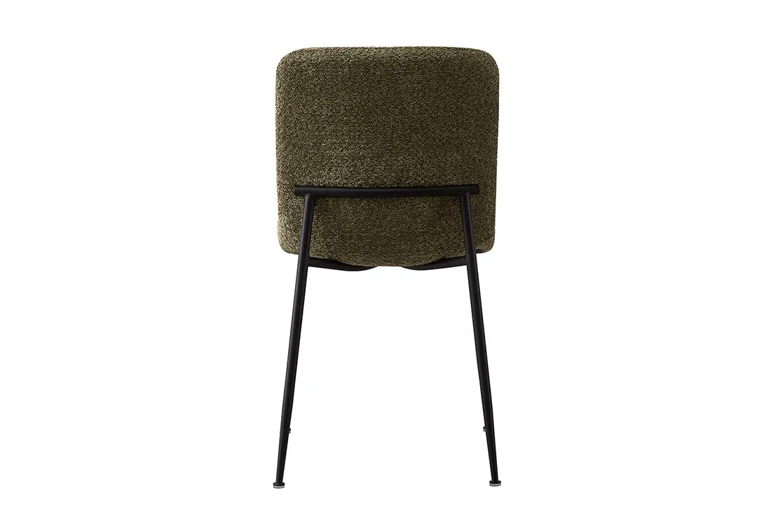 Chaise de salle à manger ALICYA en Tissu Bouclé Vert - 42 x 57 cm ROUSSEAU
