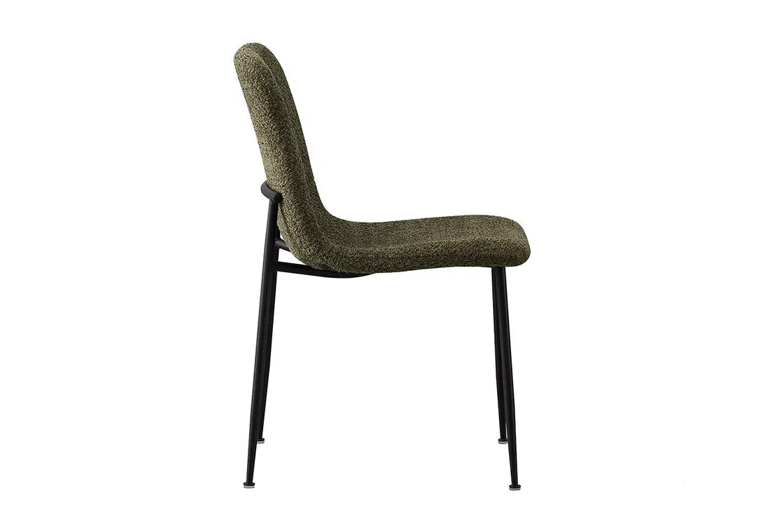 Chaise de salle à manger ALICYA en Tissu Bouclé Vert - 42 x 57 cm ROUSSEAU
