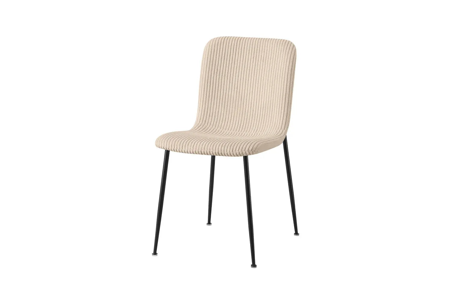 Chaise de salle à manger ALICYA en Tissu Corduroy Beige - 42 x 57 cm ROUSSEAU