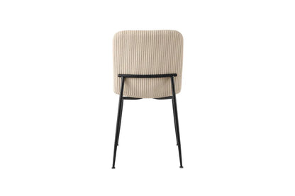 Chaise de salle à manger ALICYA en Tissu Corduroy Beige - 42 x 57 cm ROUSSEAU