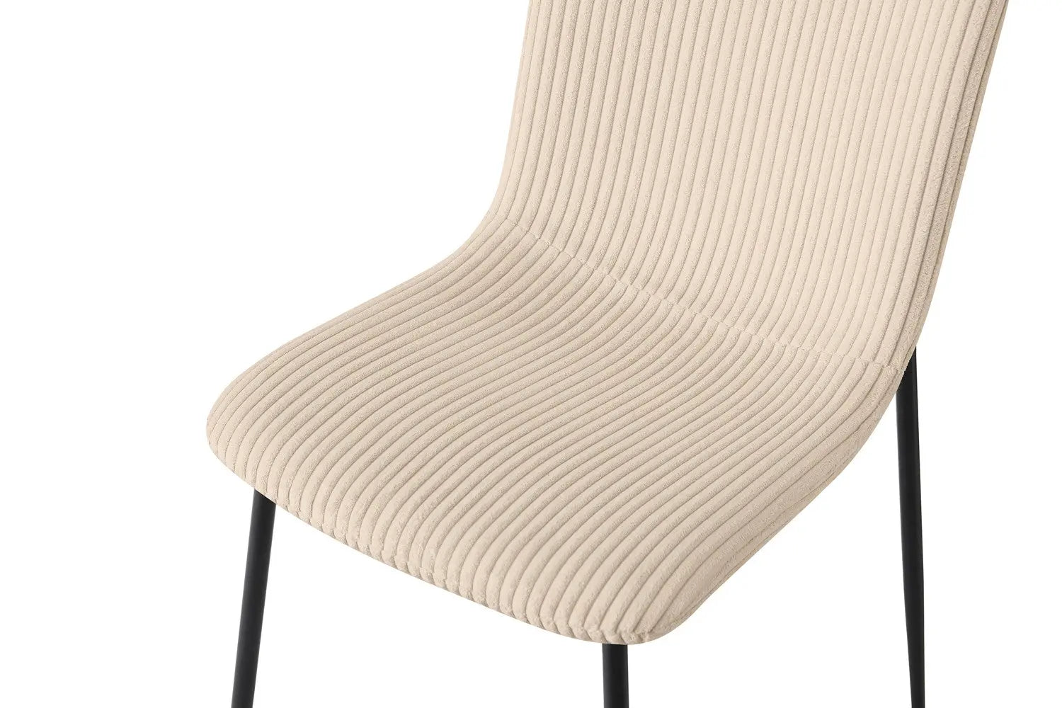 Chaise de salle à manger ALICYA en Tissu Corduroy Beige - 42 x 57 cm ROUSSEAU
