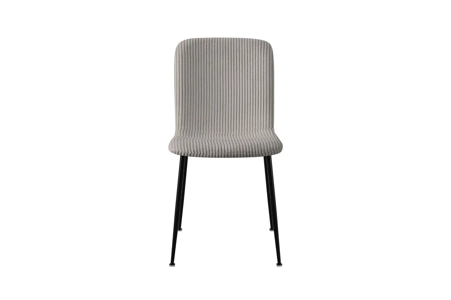 Chaise de salle à manger ALICYA en Tissu Corduroy Gris Clair - 42 x 57 cm ROUSSEAU