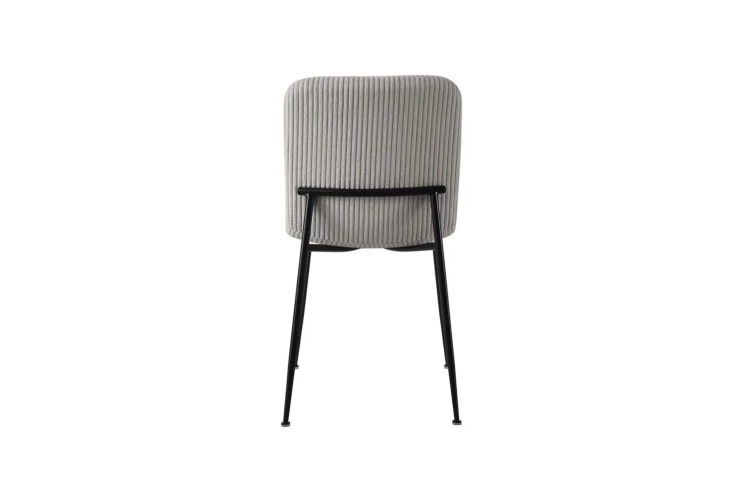 Chaise de salle à manger ALICYA en Tissu Corduroy Gris Clair - 42 x 57 cm ROUSSEAU