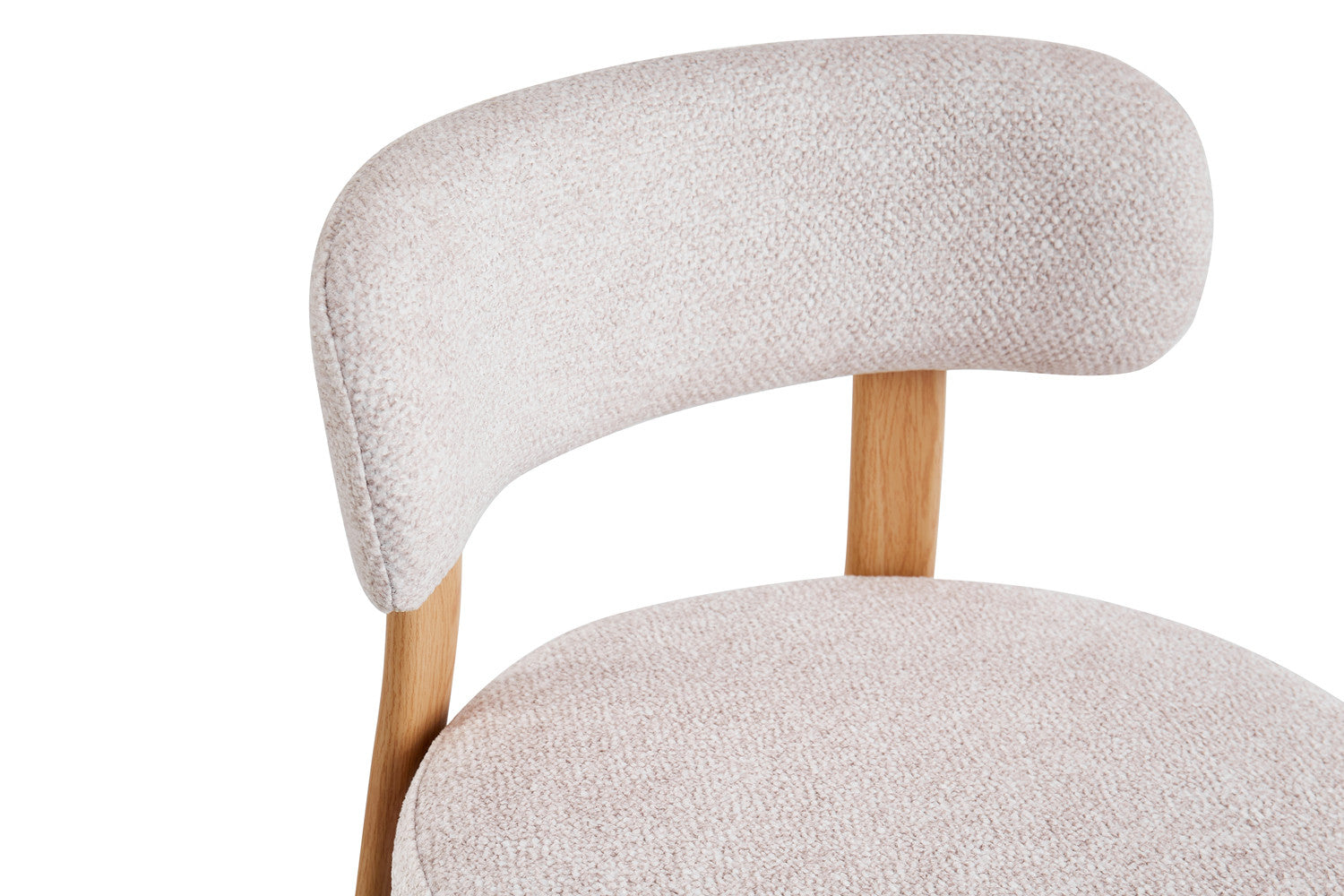 Chaise SAFYA Naturel Tissu Beige - détail piètement effet bois