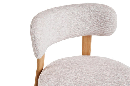 Chaise SAFYA Naturel Tissu Beige - détail piètement effet bois