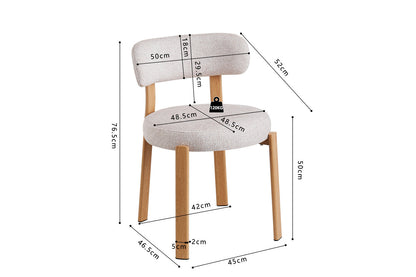 Chaise SAFYA Naturel Tissu Beige - vue lifestyle