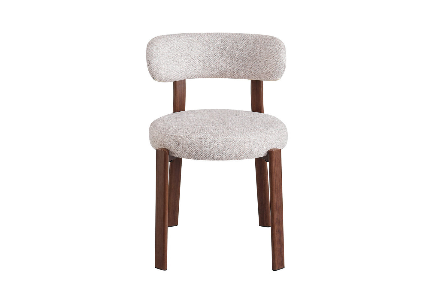 Chaise SAFYA Noyer Tissu Beige - détail assise