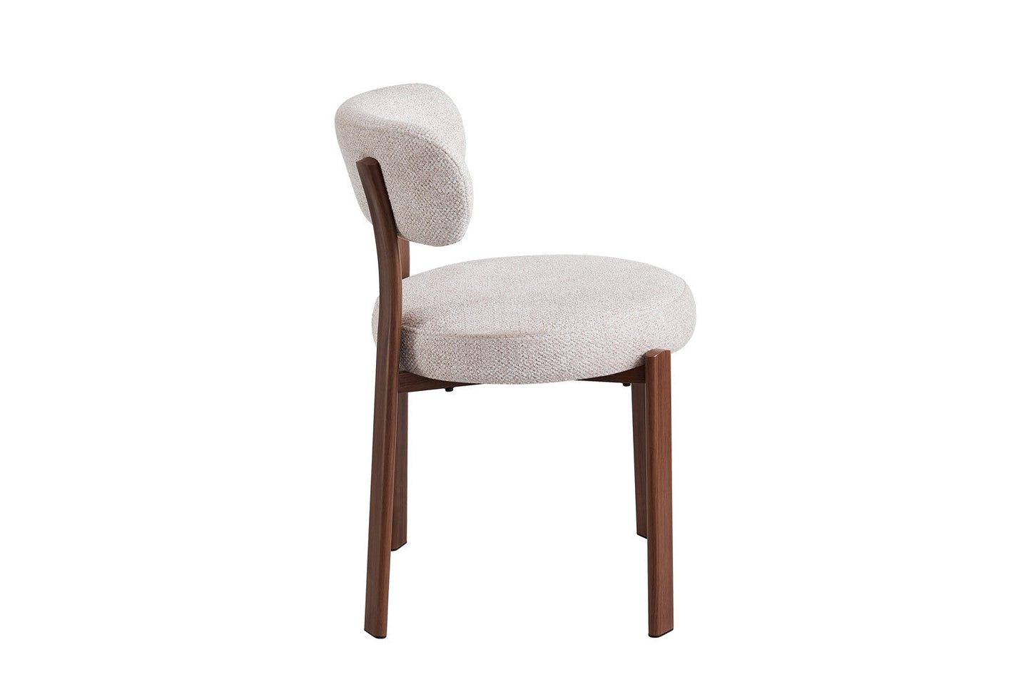 Chaise SAFYA Noyer Tissu Beige - vue arrière