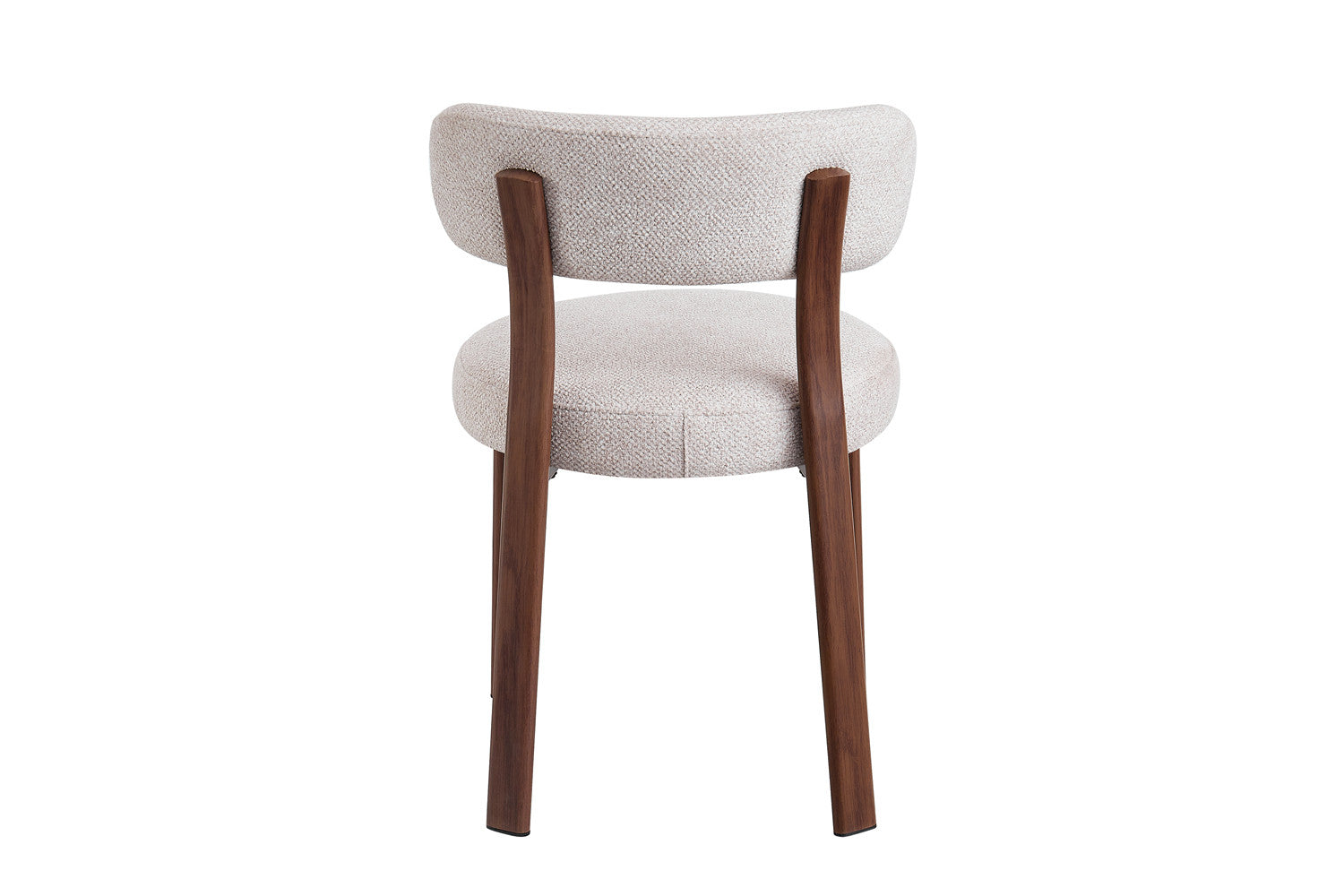 Chaise SAFYA Noyer Tissu Beige - vue d'ensemble en situation