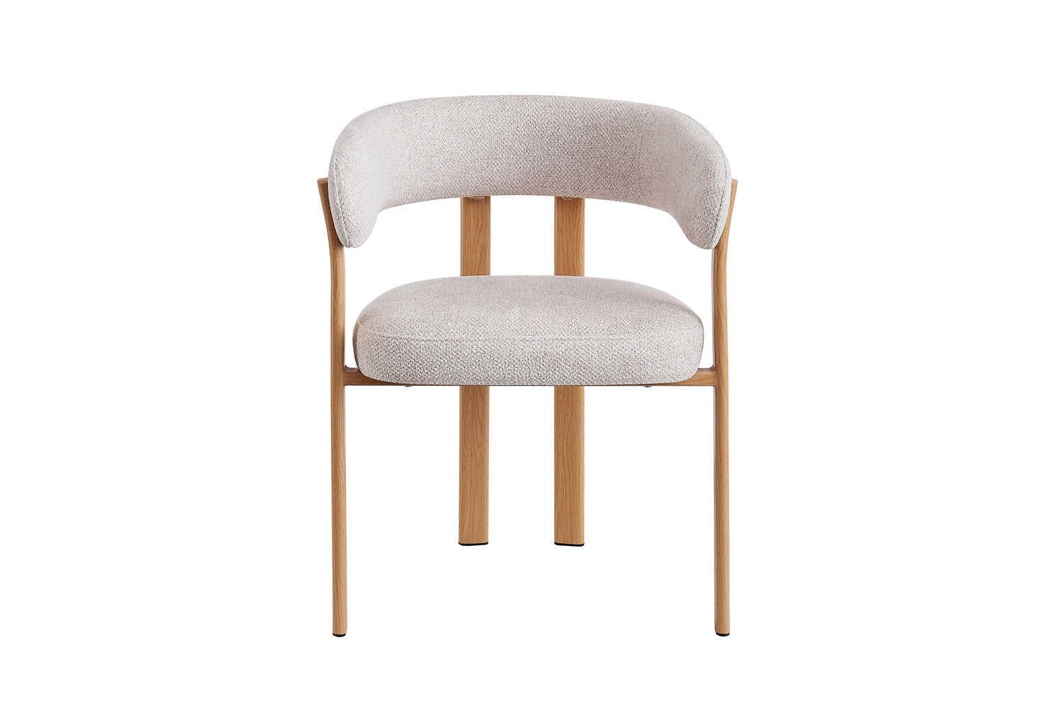 Chaise avec accoudoirs SAFYA Naturel Beige - détail accoudoirs rembourrés