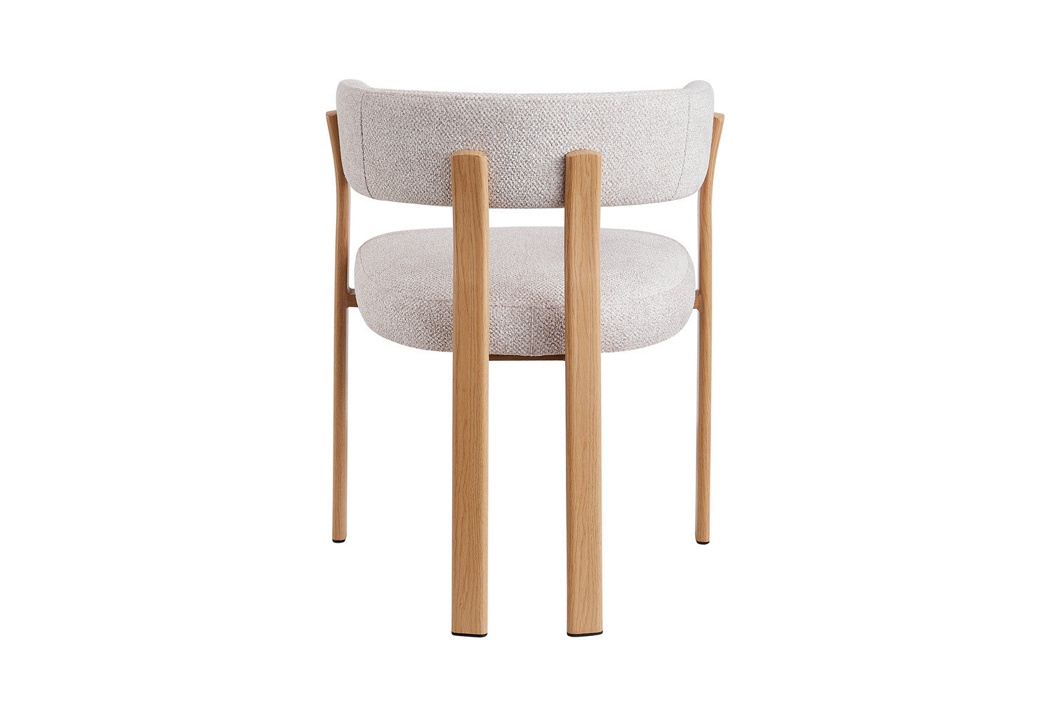 Chaise avec accoudoirs SAFYA Naturel Beige - vue arrière