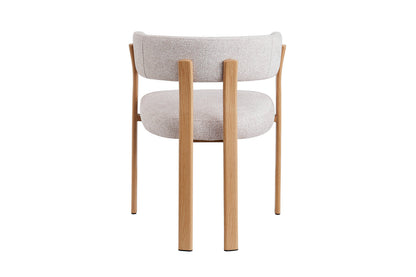 Chaise avec accoudoirs SAFYA Naturel Beige - vue arrière