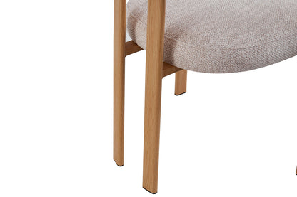 Chaise avec accoudoirs SAFYA Naturel Beige - vue lifestyle intérieur