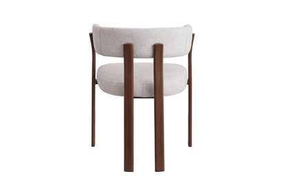 Chaise avec accoudoirs SAFYA Noyer - vue arrière